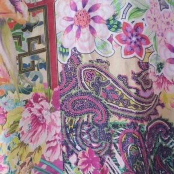 Johnny Was Silky Button Down Shirt - Picture 4 of 8